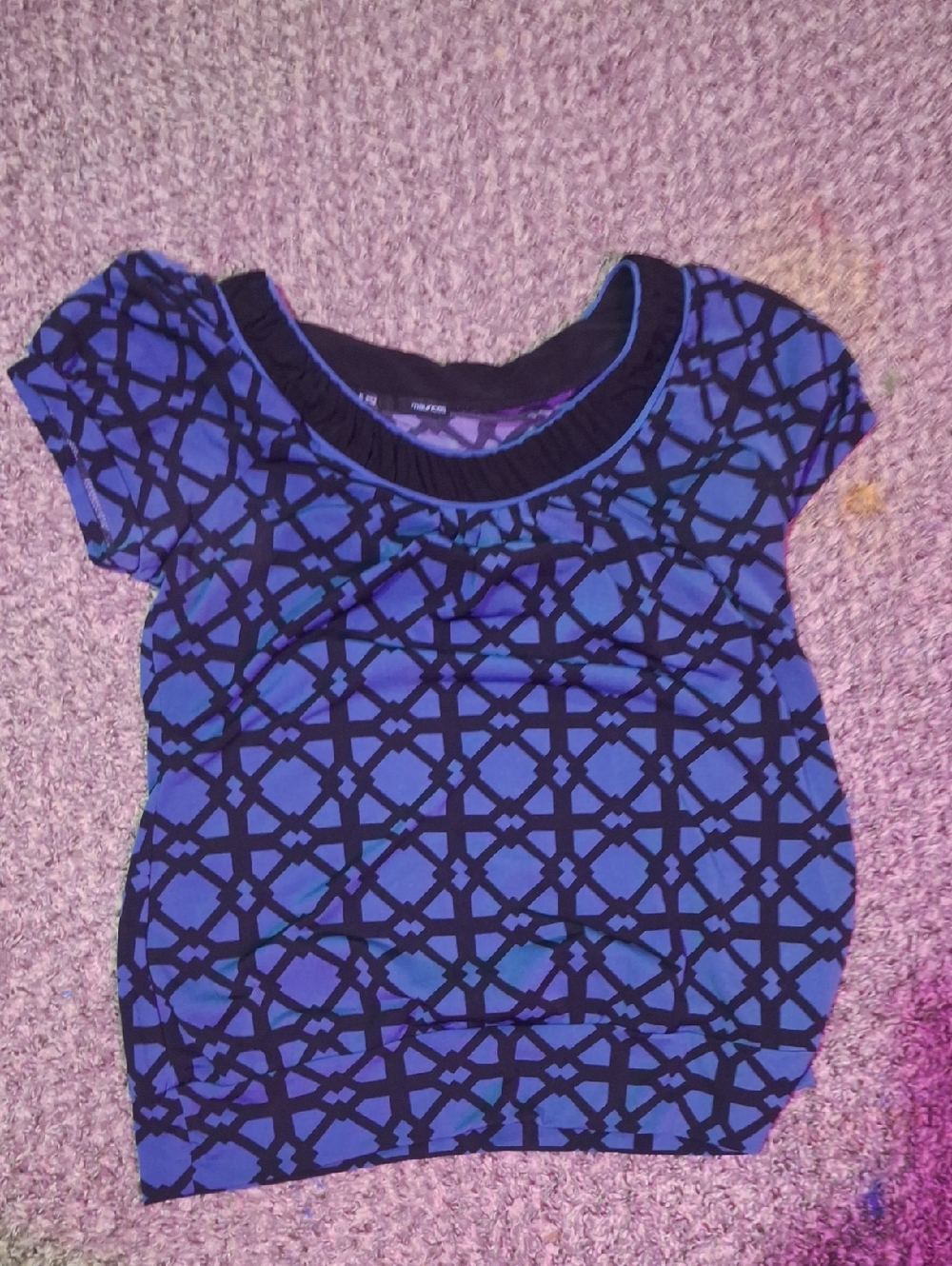 Maurices Blue and Black Geometric Top